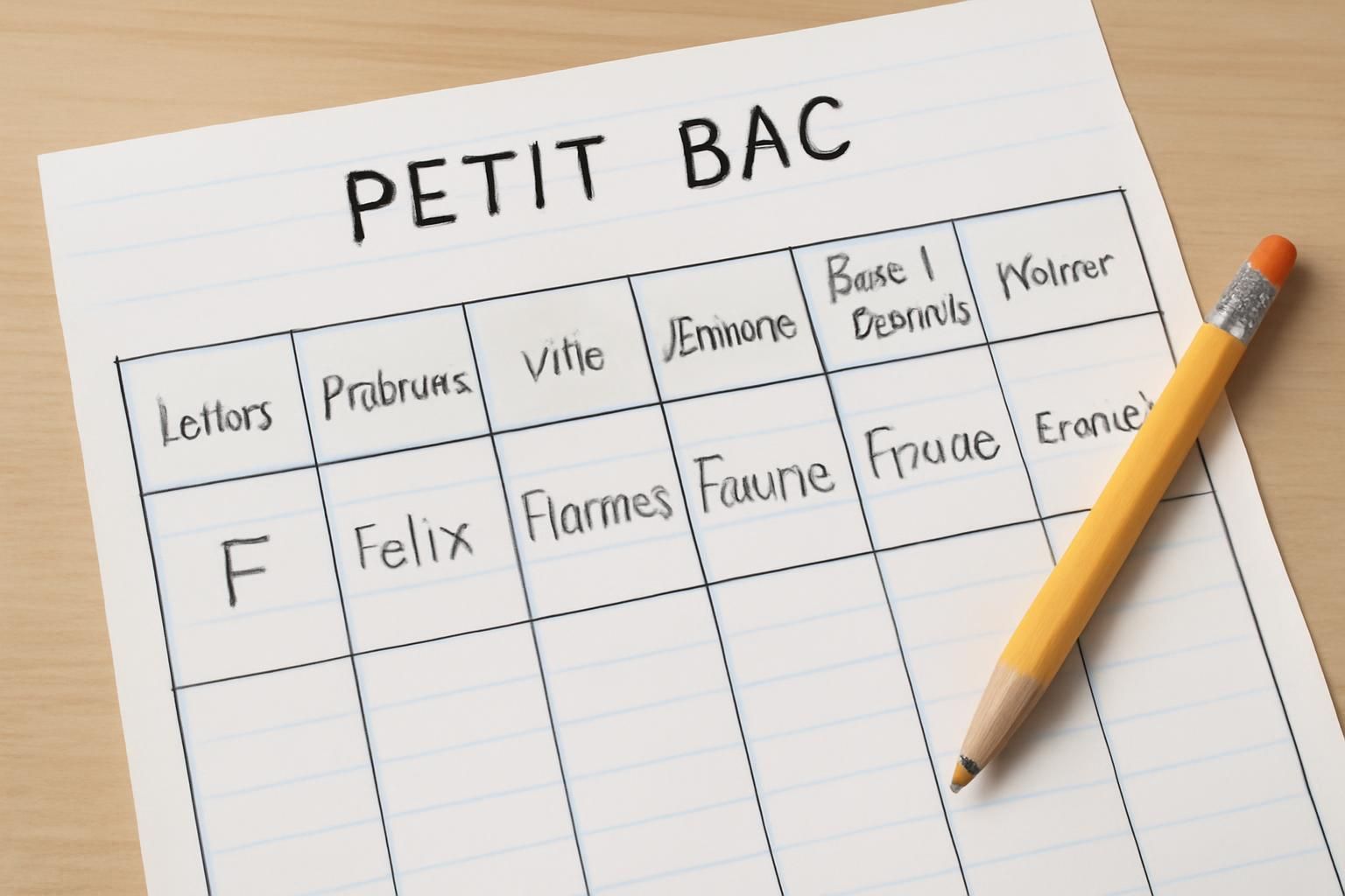 découvrez les règles simples et les astuces efficaces du petit bac, le célèbre jeu de lettres qui stimule votre esprit et garantit des heures de plaisir en famille ou entre amis.