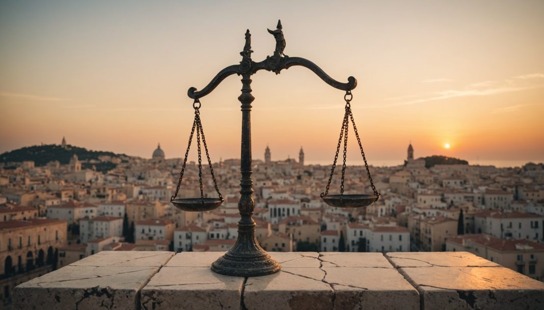 Balance de la justice symbolisant l'abolition de la peine de mort au Liban