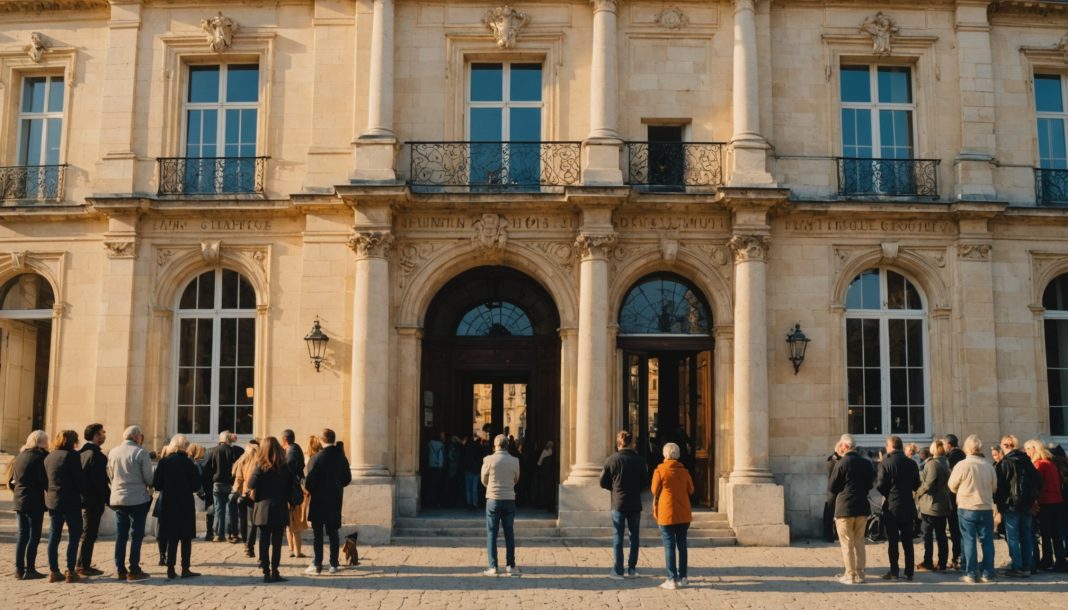 Façade d'un monument historique français lors des Journées du patrimoine