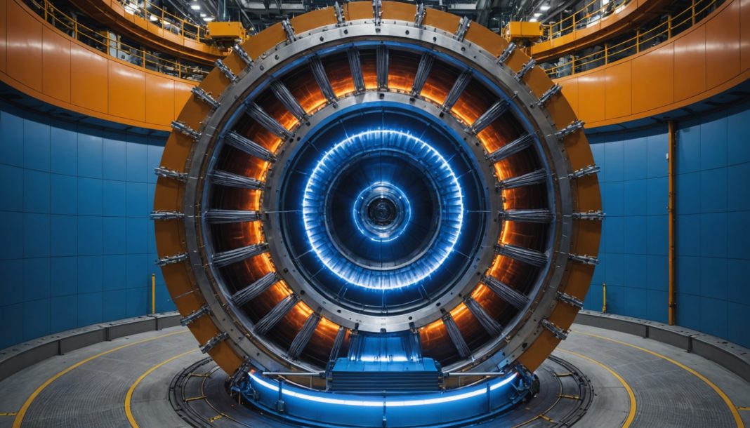 Illustration d'un aimant supraconducteur géant au coeur d'un réacteur de fusion nucléaire