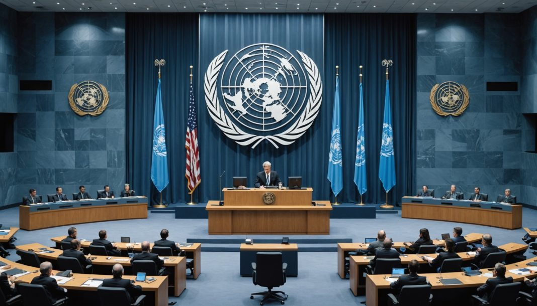 Illustration symbolisant le débat international sur la régulation des armes autonomes