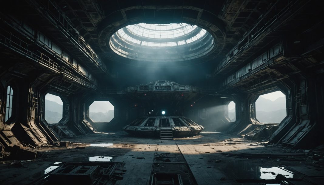 Vaisseau spatial à l'abandon, ambiance du manga Léviathan adapté au cinéma