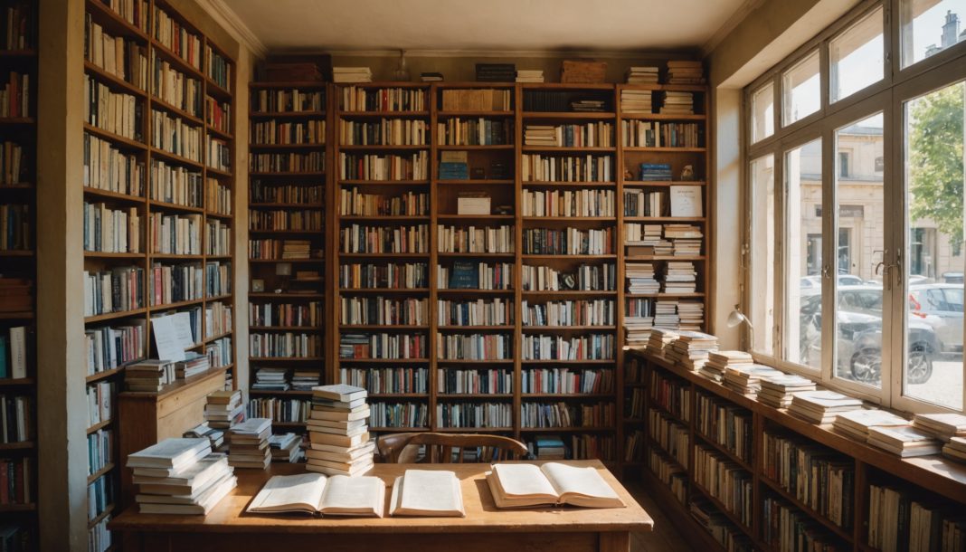Intérieur d'une librairie indépendante avec des romans du Prix des Libraires mis en avant