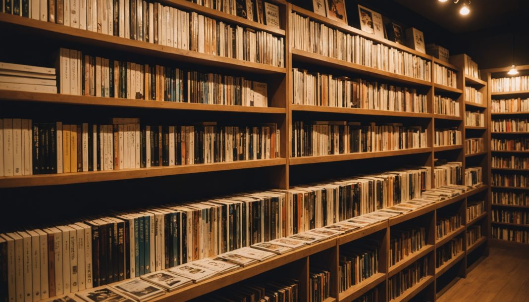 Rayon de mangas d'occasion dans une librairie spécialisée